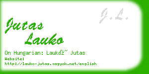 jutas lauko business card